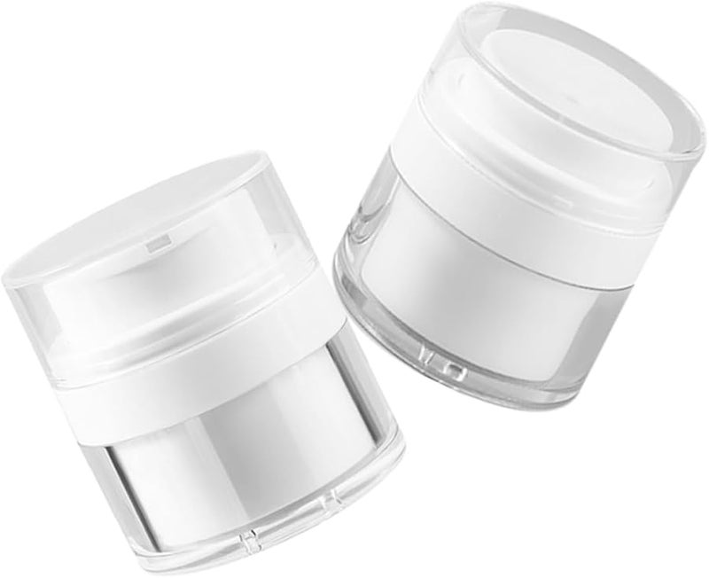SAFIGLE 2pcs 30ml Airless Dispenser Bottles Travel Refillable Cream Containers - Image 1